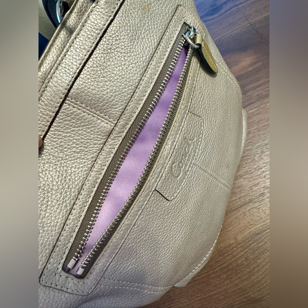 Coach Penelope Metallic Pebbled Leather Shoulder Bag - Picture 8 of 15